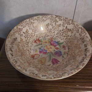 9 3/8" Serving Bowl "Old English Sampler" H&K Tuns